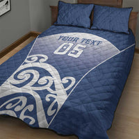 Custom New Zealand Aotea College Quilt Bed Set Maori Koru Pattern
