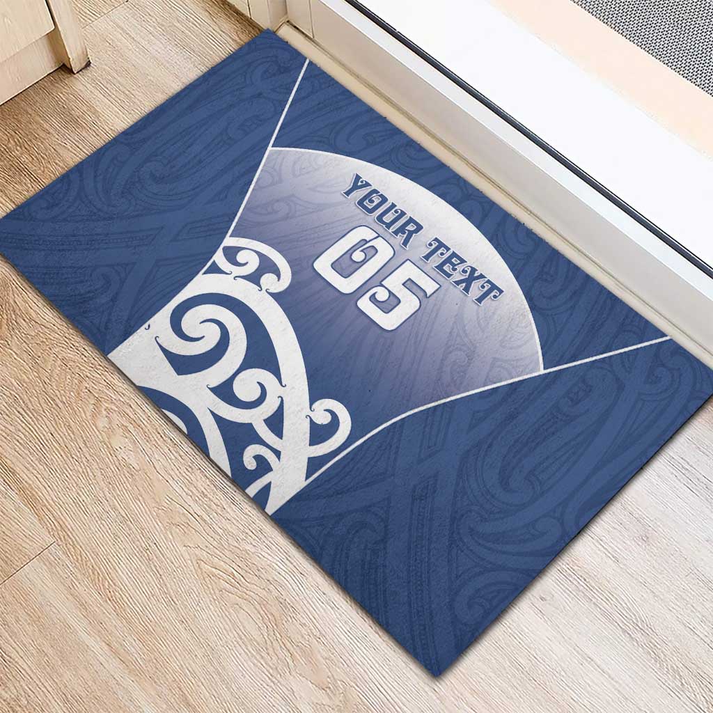 Custom New Zealand Aotea College Rubber Doormat Maori Koru Pattern
