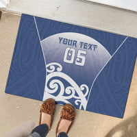 Custom New Zealand Aotea College Rubber Doormat Maori Koru Pattern