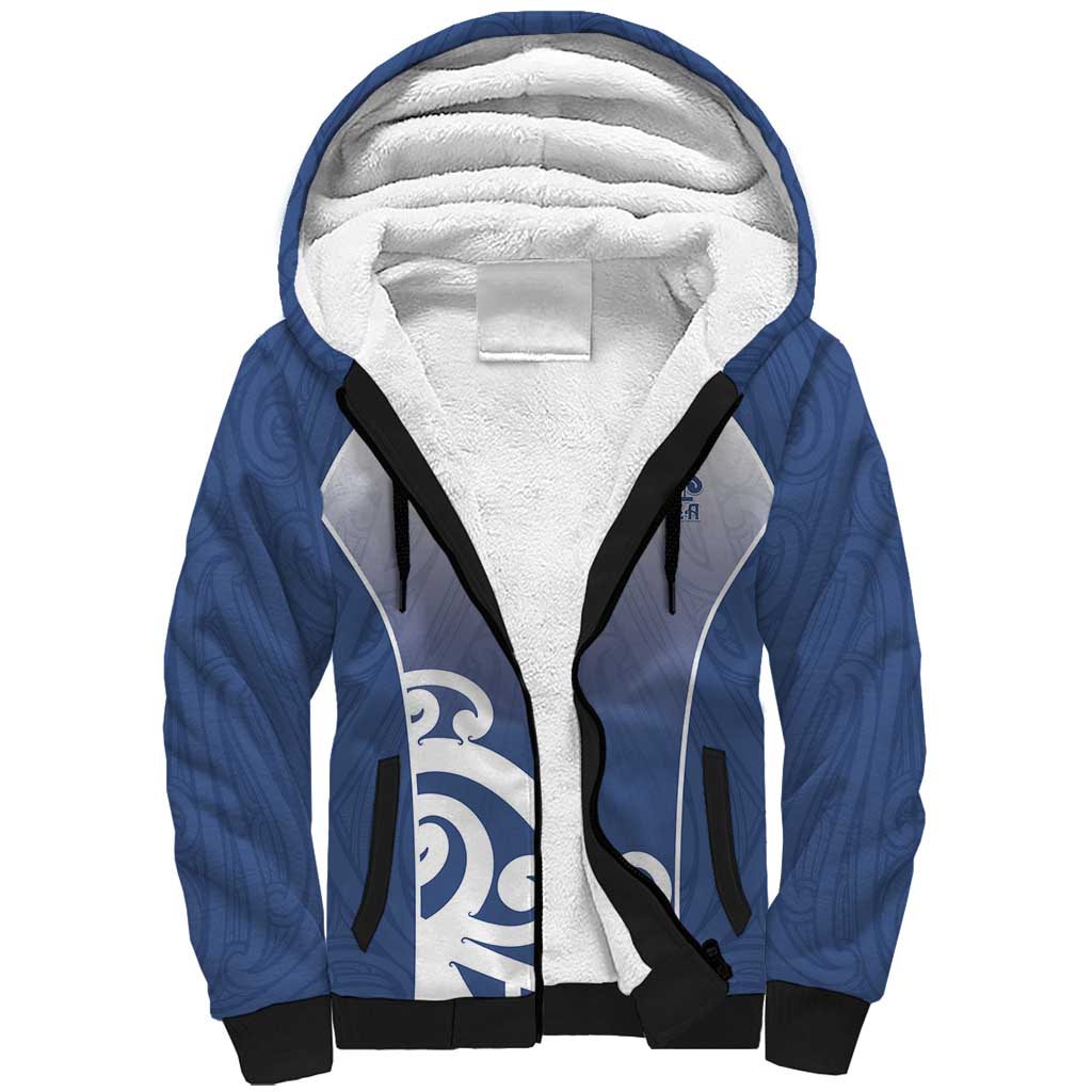Custom New Zealand Aotea College Sherpa Hoodie Maori Koru Pattern