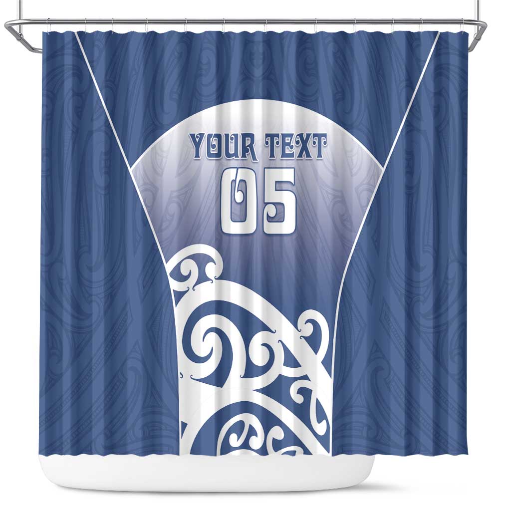 Custom New Zealand Aotea College Shower Curtain Maori Koru Pattern