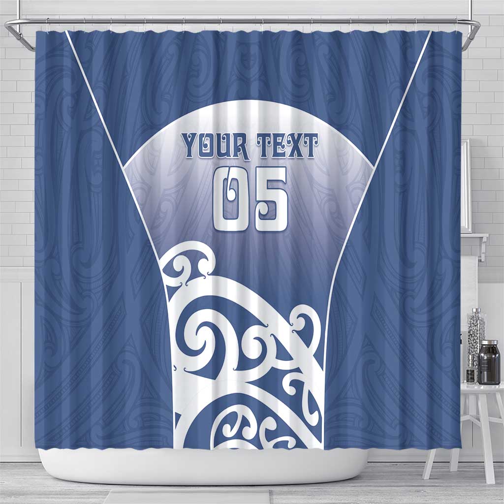 Custom New Zealand Aotea College Shower Curtain Maori Koru Pattern