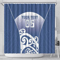 Custom New Zealand Aotea College Shower Curtain Maori Koru Pattern