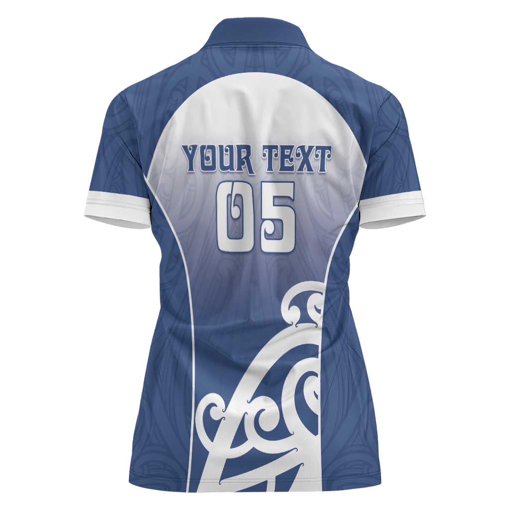 Custom New Zealand Aotea College Women Polo Shirt Maori Koru Pattern