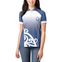 Custom New Zealand Aotea College Women Polo Shirt Maori Koru Pattern