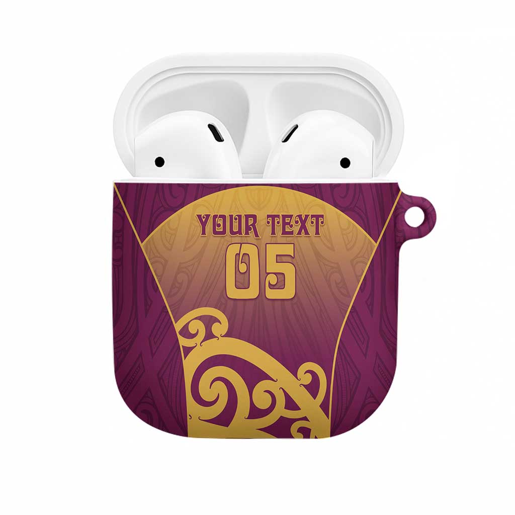 Custom Waiuku College AirPods Case Maori Koru Pattern
