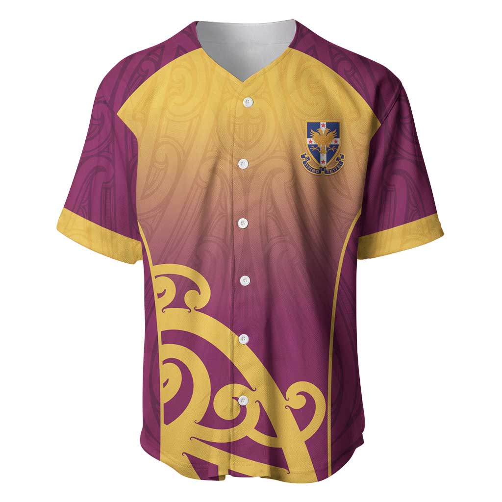 Custom Waiuku College Baseball Jersey Maori Koru Pattern