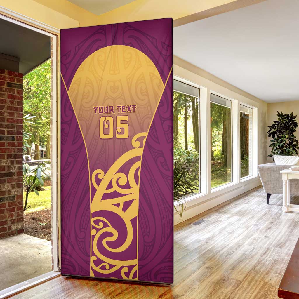 Custom Waiuku College Door Cover Maori Koru Pattern