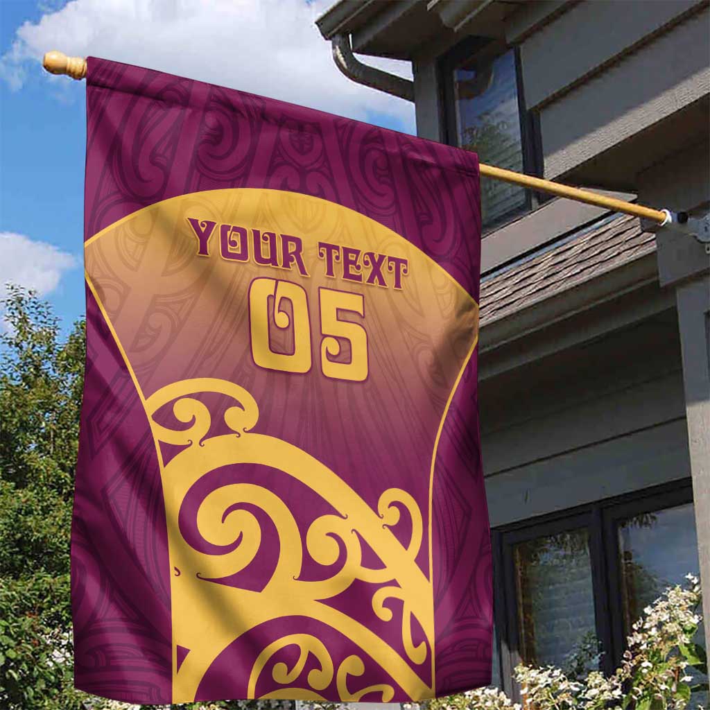 Custom Waiuku College Garden Flag Maori Koru Pattern