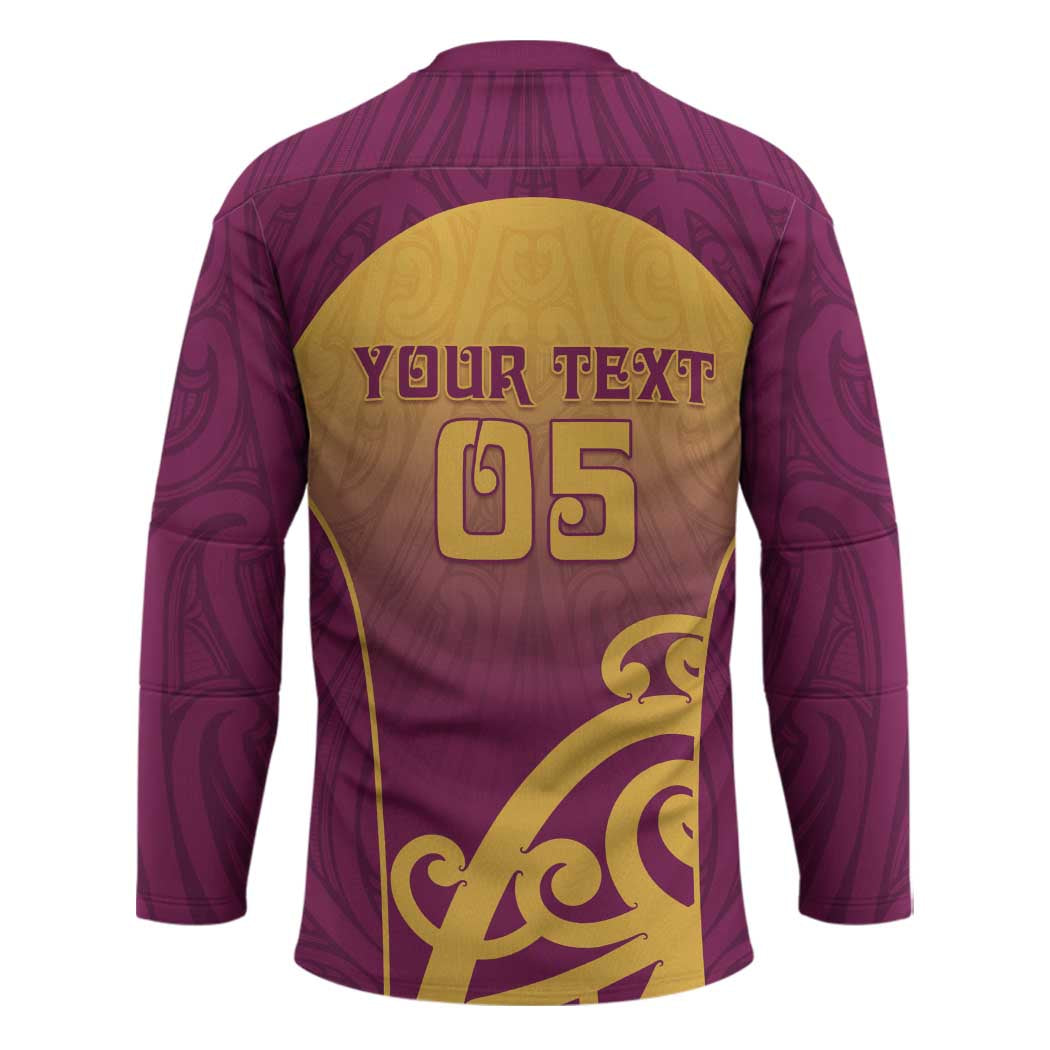 Custom Waiuku College Hockey Jersey Maori Koru Pattern