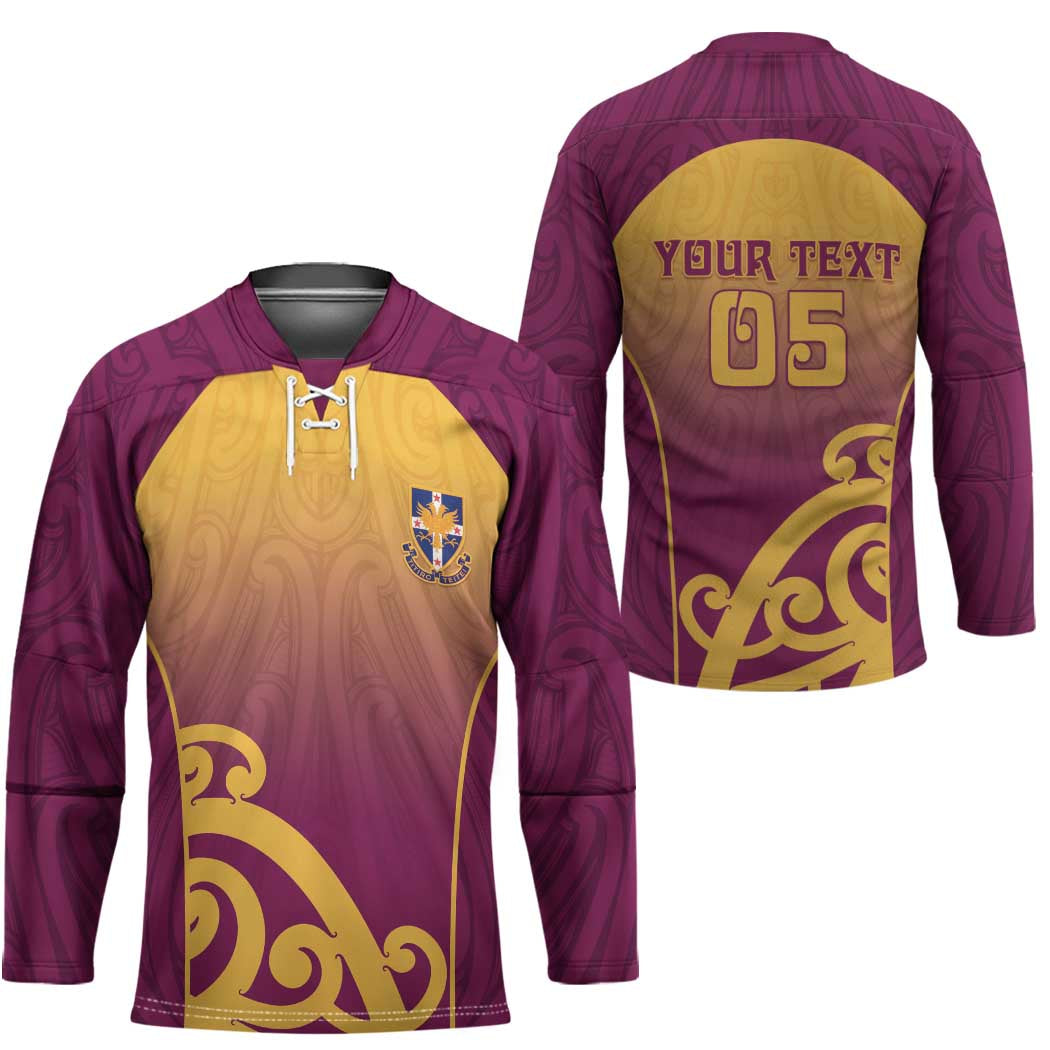 Custom Waiuku College Hockey Jersey Maori Koru Pattern