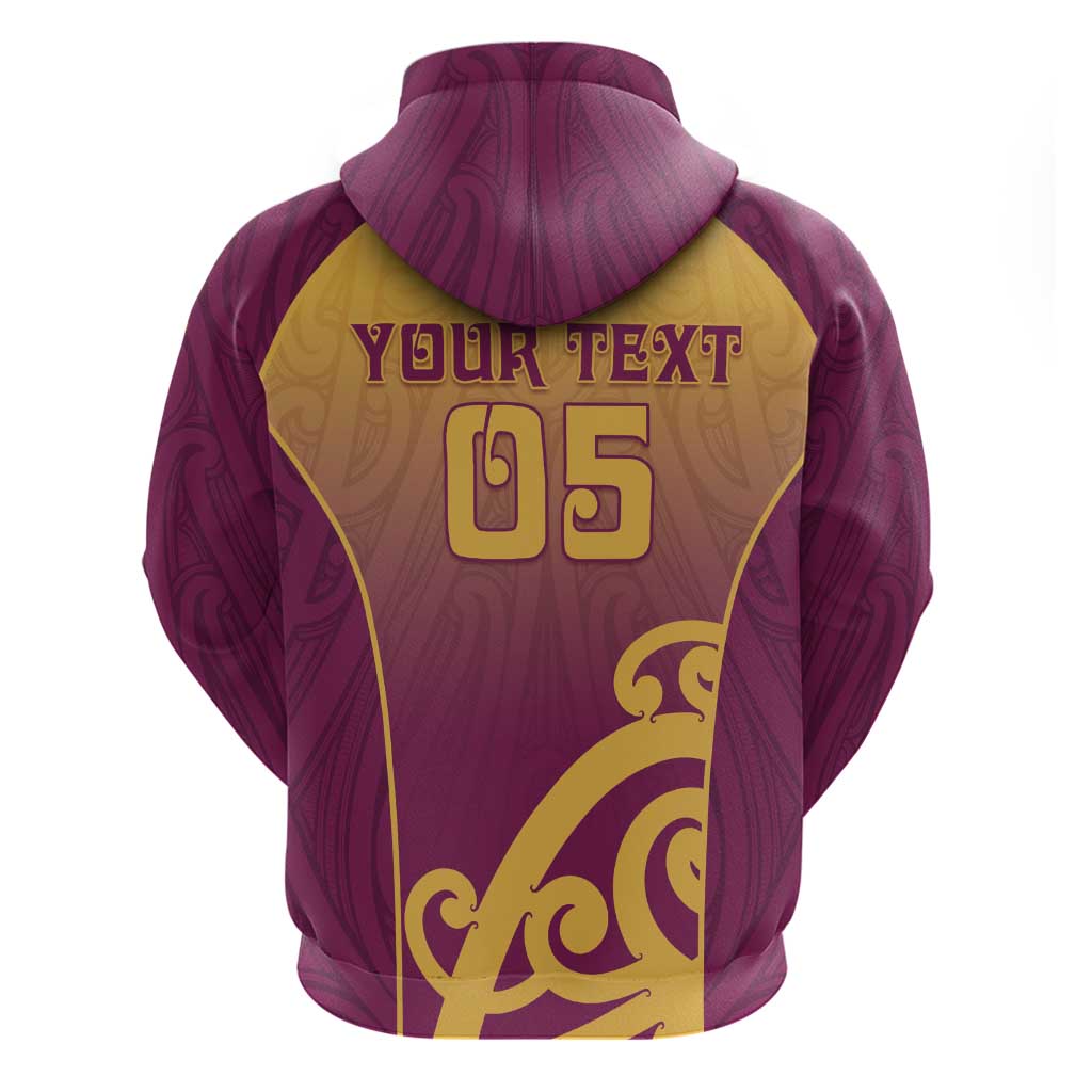 Custom Waiuku College Hoodie Maori Koru Pattern