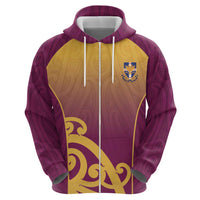 Custom Waiuku College Hoodie Maori Koru Pattern