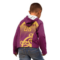 Custom Waiuku College Kid Hoodie Maori Koru Pattern