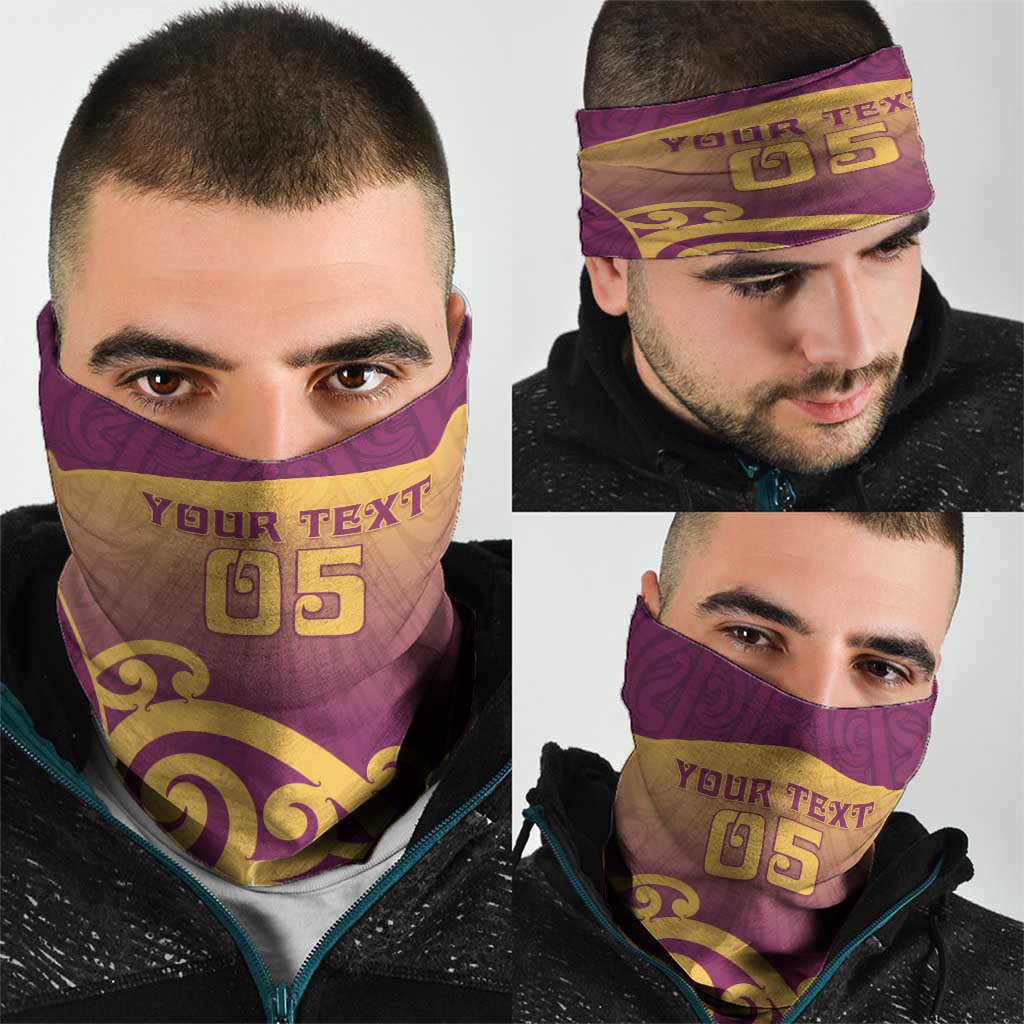 Custom Waiuku College Neck Gaiter Maori Koru Pattern