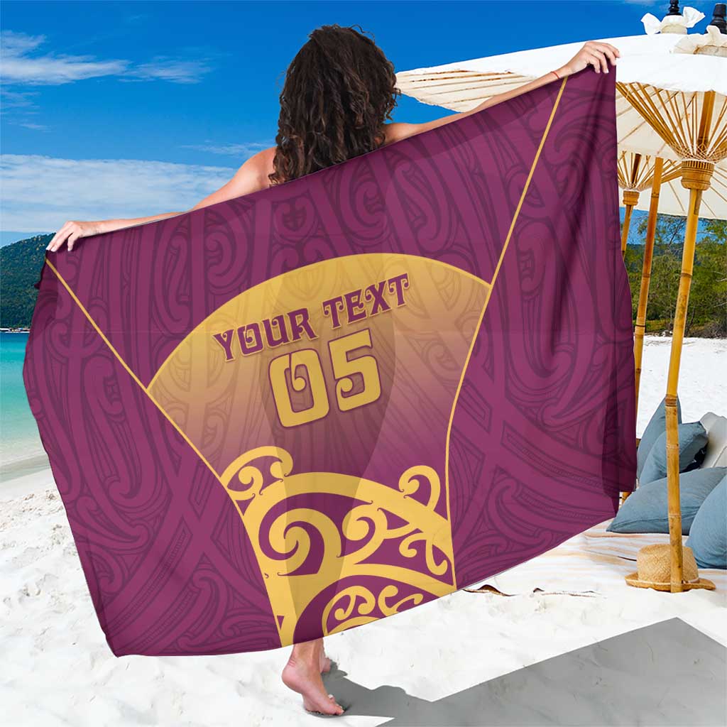 Custom Waiuku College Sarong Maori Koru Pattern