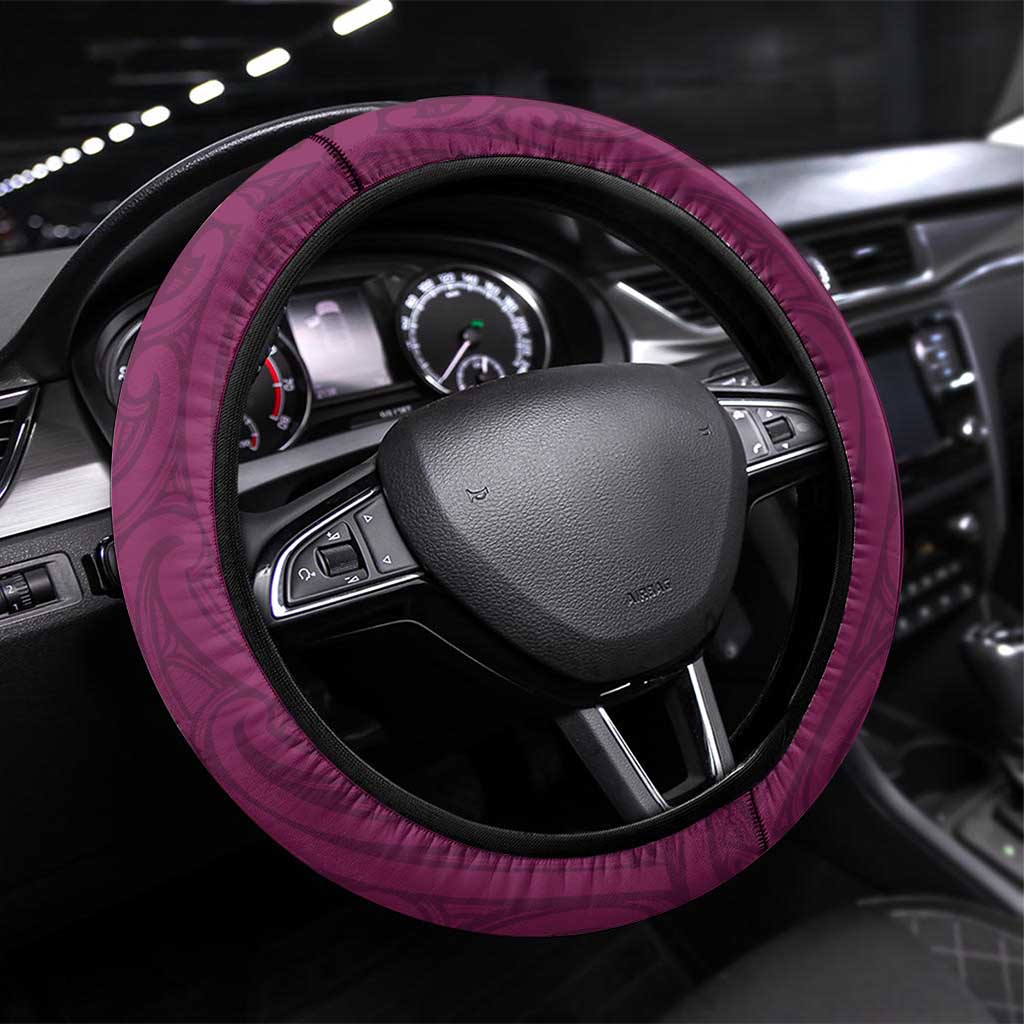 Waiuku College Steering Wheel Cover Maori Koru Pattern