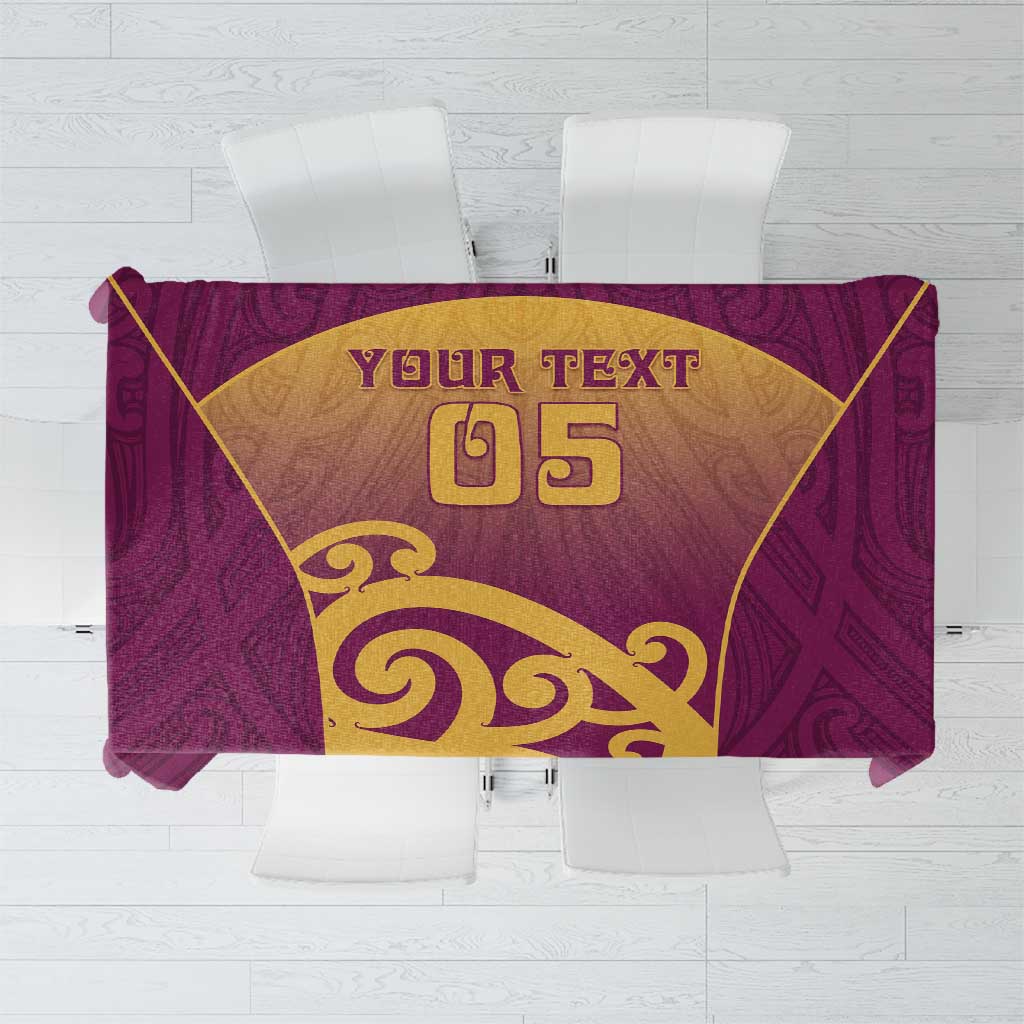 Custom Waiuku College Tablecloth Maori Koru Pattern
