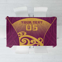 Custom Waiuku College Tablecloth Maori Koru Pattern