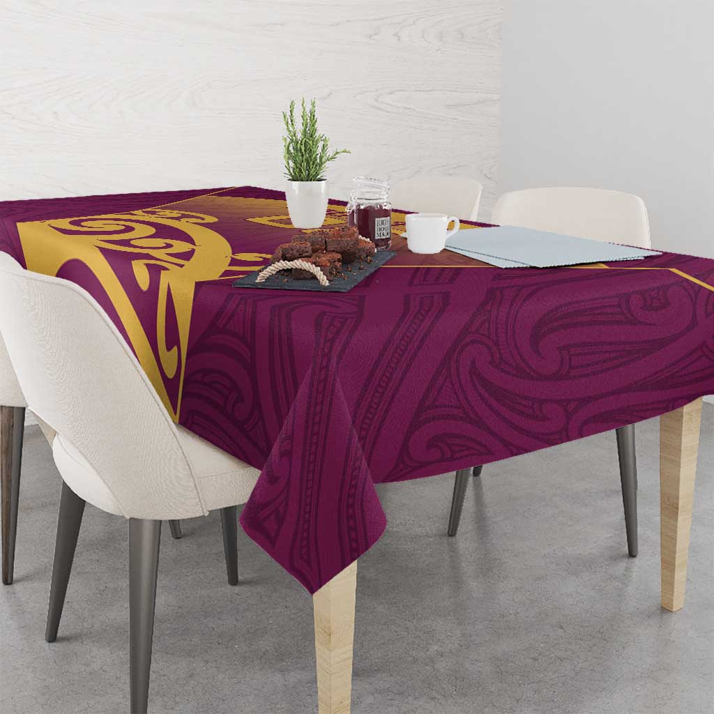 Custom Waiuku College Tablecloth Maori Koru Pattern