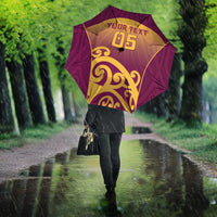 Custom Waiuku College Umbrella Maori Koru Pattern