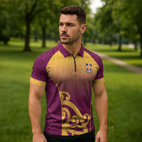 Custom Waiuku College Zipper Polo Shirt Maori Koru Pattern