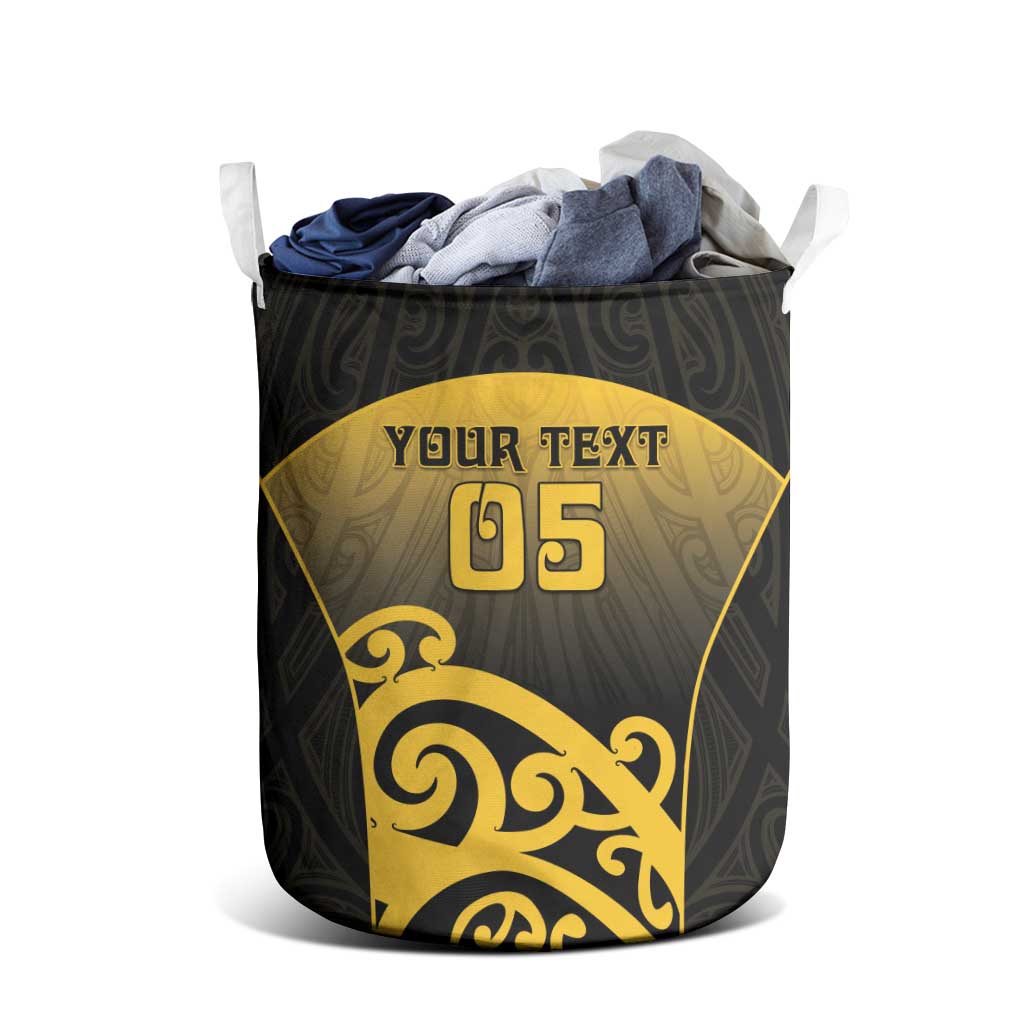 Custom Motueka High School Laundry Basket Maori Koru Pattern