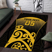 Custom Motueka High School Area Rug Maori Koru Pattern