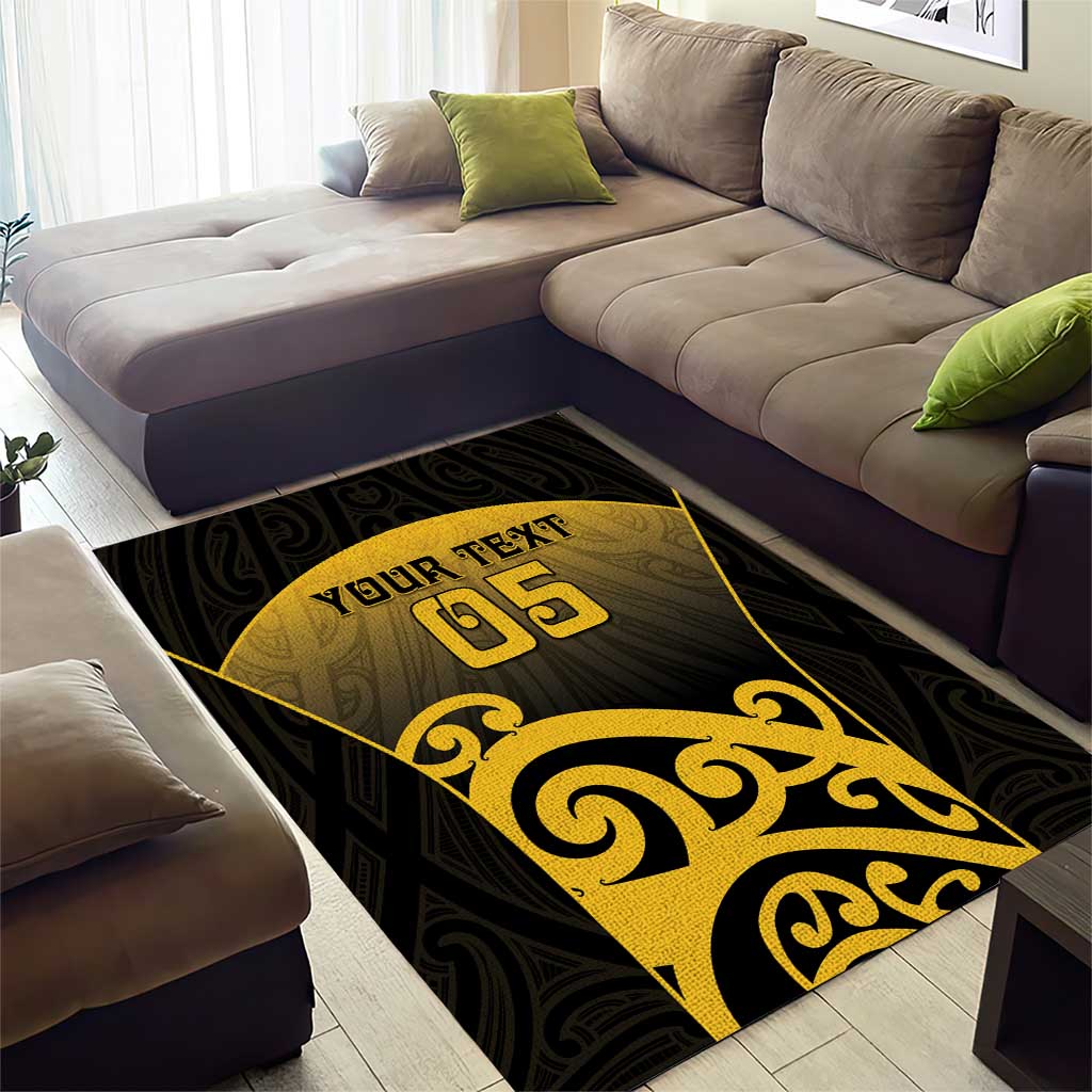 Custom Motueka High School Area Rug Maori Koru Pattern