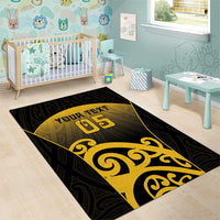 Custom Motueka High School Area Rug Maori Koru Pattern