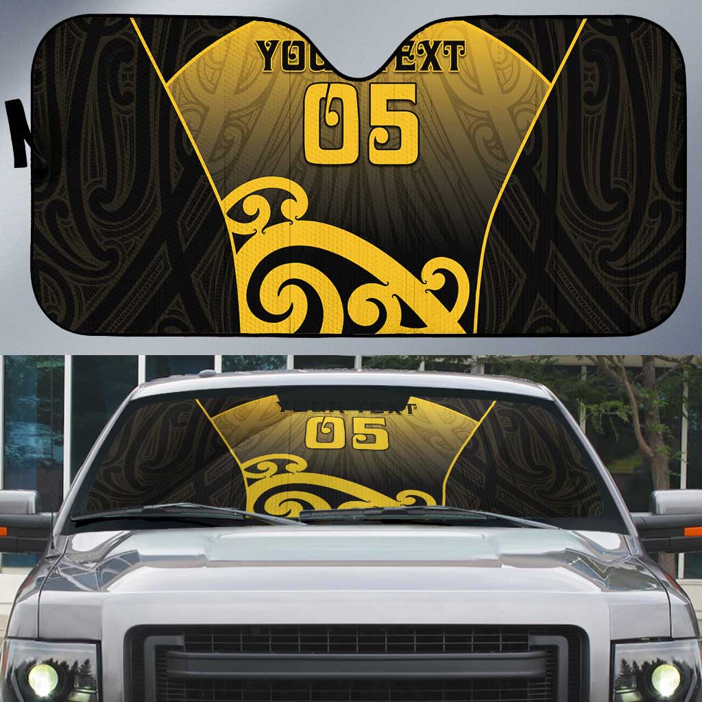 Custom Motueka High School Auto Sun Shade Maori Koru Pattern