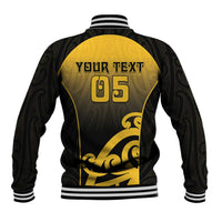 Custom Motueka High School Baseball Jacket Maori Koru Pattern
