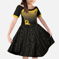 Custom Motueka High School Family Matching Mermaid Dress and Hawaiian Shirt Maori Koru Pattern