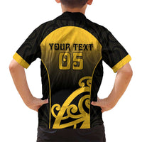 Custom Motueka High School Family Matching Summer Maxi Dress and Hawaiian Shirt Maori Koru Pattern