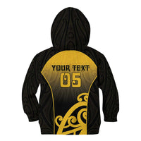 Custom Motueka High School Kid Hoodie Maori Koru Pattern