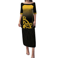 Custom Motueka High School Puletasi Maori Koru Pattern