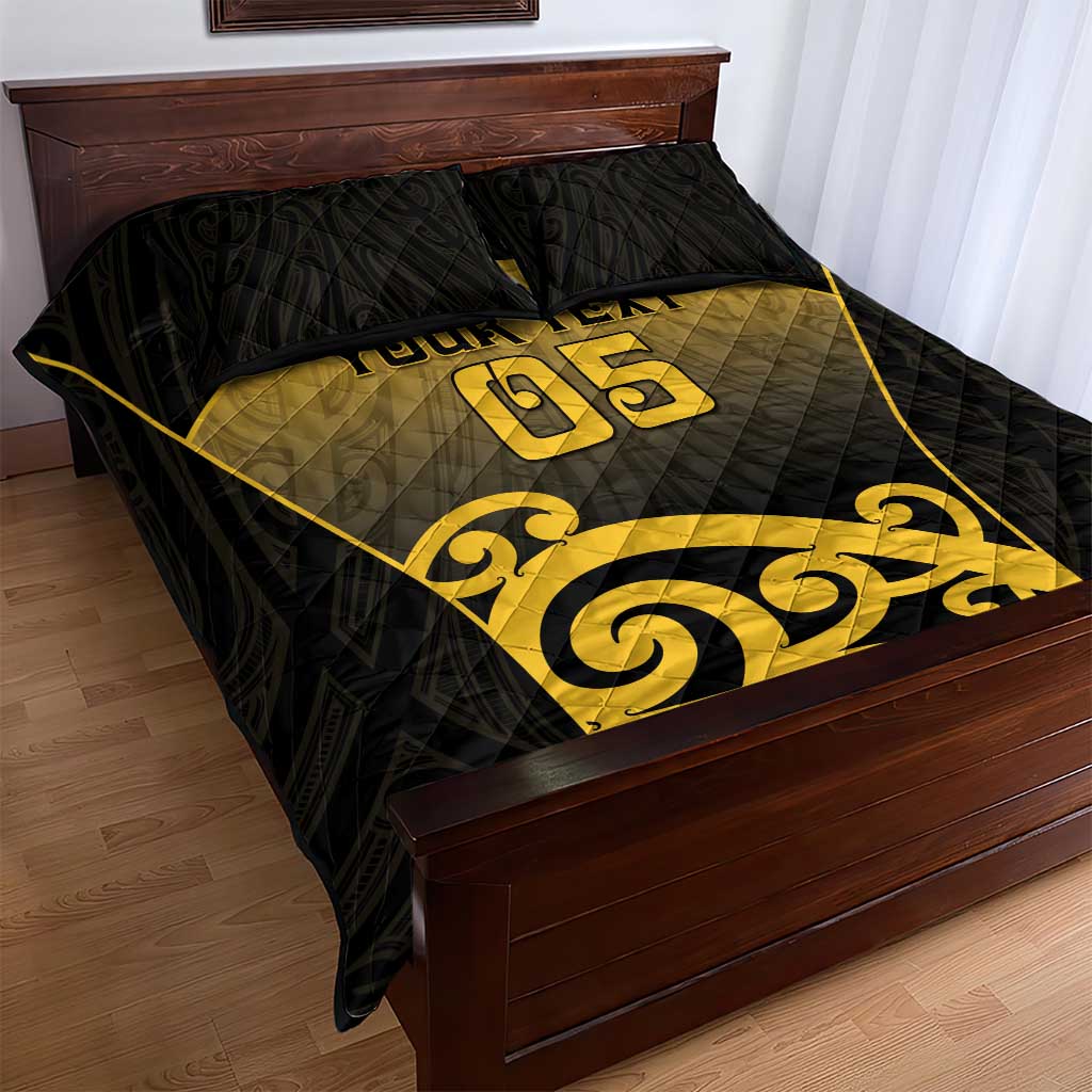 Custom Motueka High School Quilt Bed Set Maori Koru Pattern