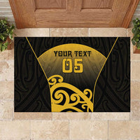 Custom Motueka High School Rubber Doormat Maori Koru Pattern