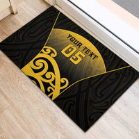 Custom Motueka High School Rubber Doormat Maori Koru Pattern