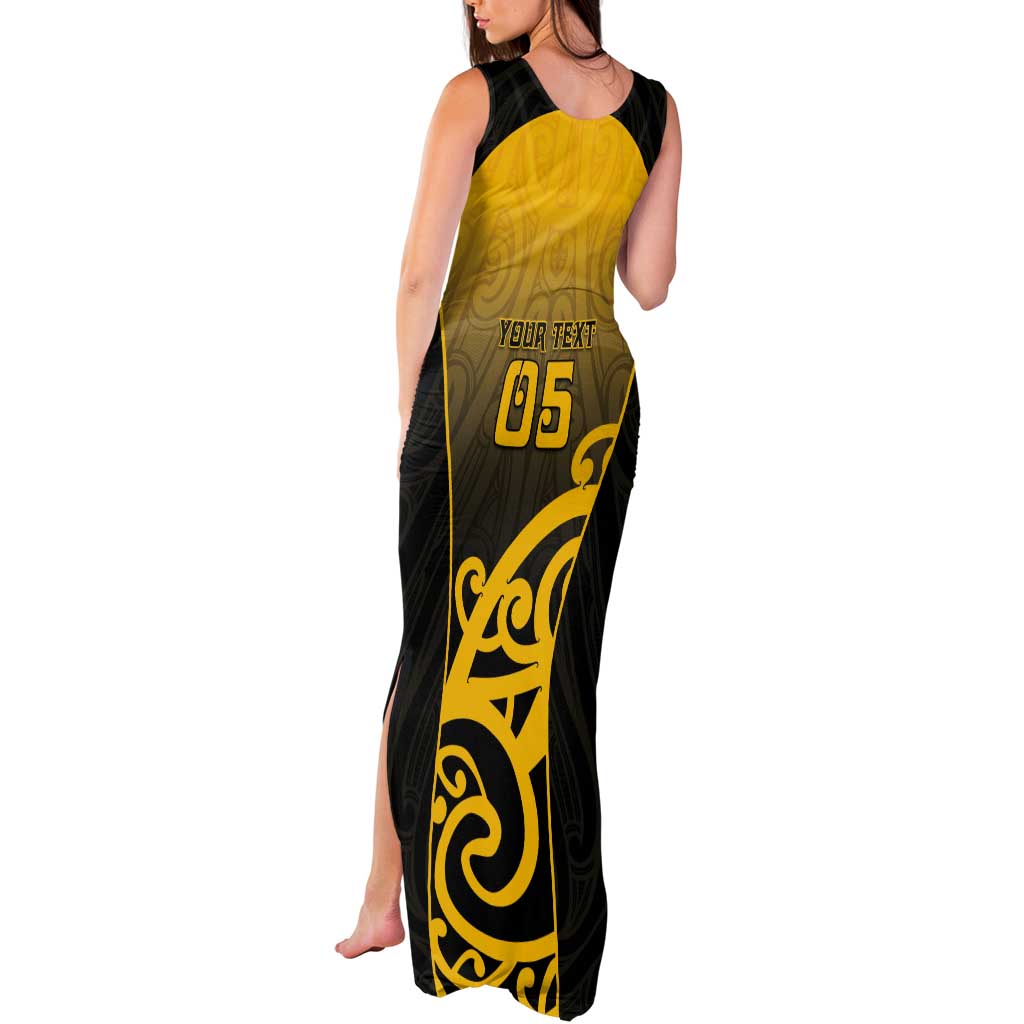 Custom Motueka High School Tank Maxi Dress Maori Koru Pattern