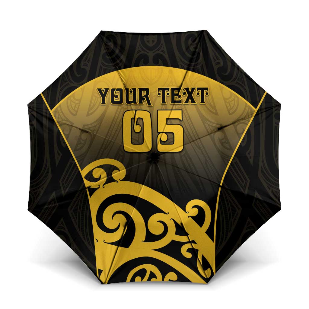 Custom Motueka High School Umbrella Maori Koru Pattern