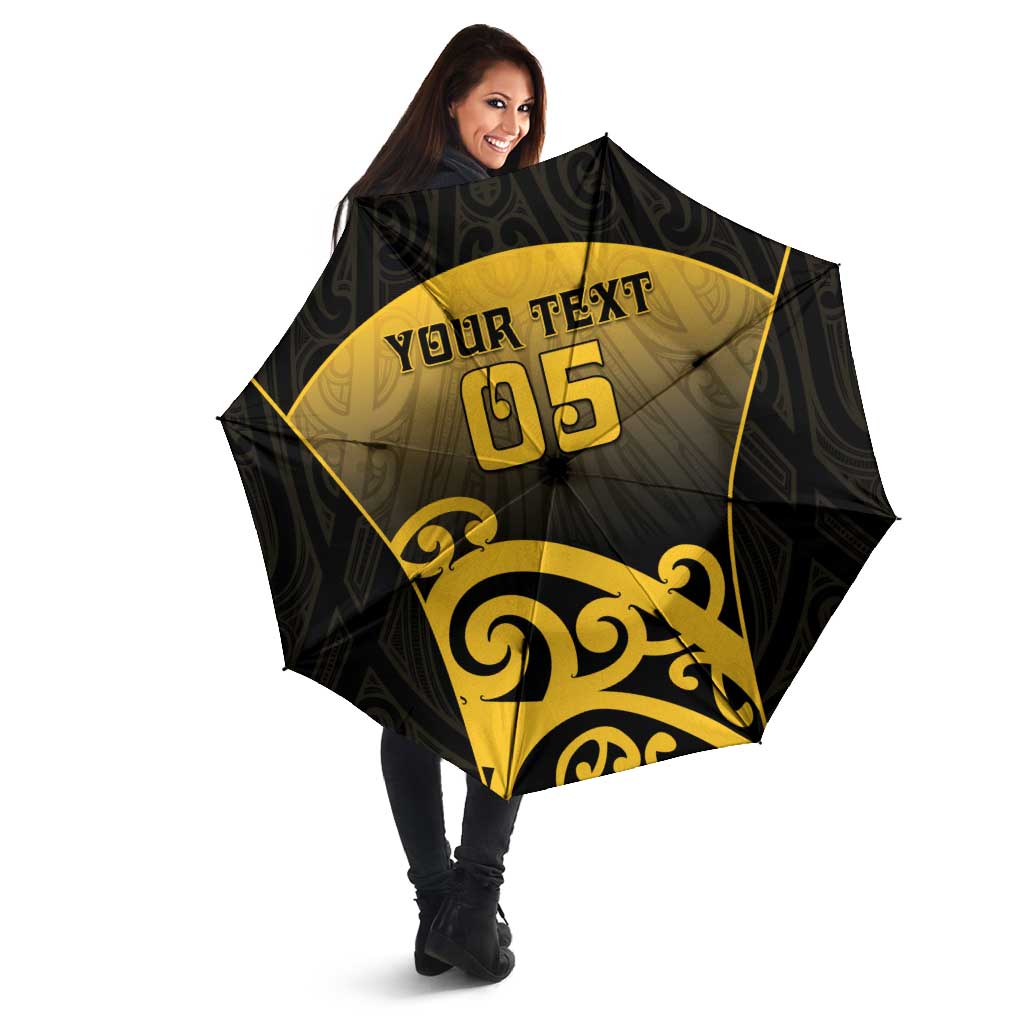 Custom Motueka High School Umbrella Maori Koru Pattern