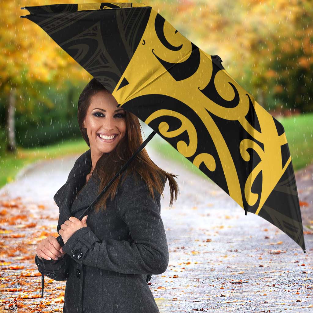 Custom Motueka High School Umbrella Maori Koru Pattern