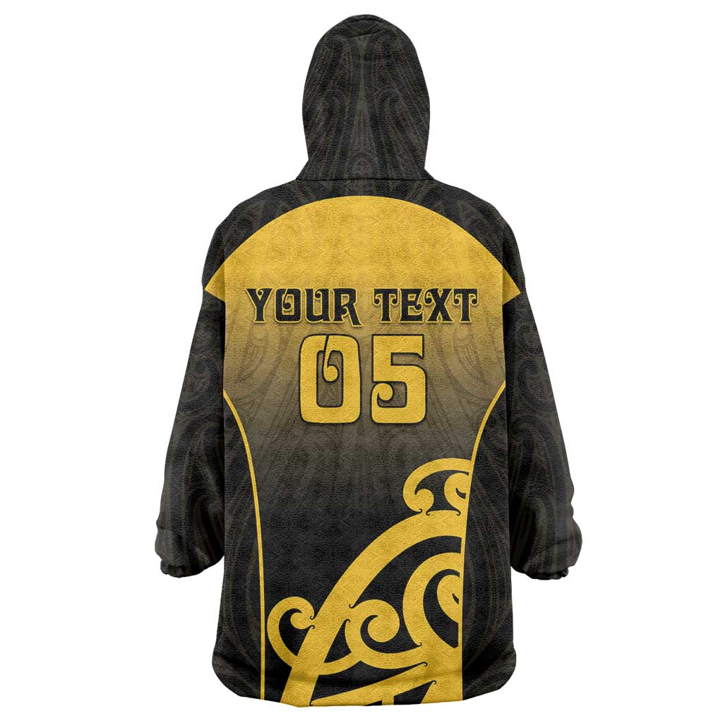 Custom Motueka High School Wearable Blanket Hoodie Maori Koru Pattern