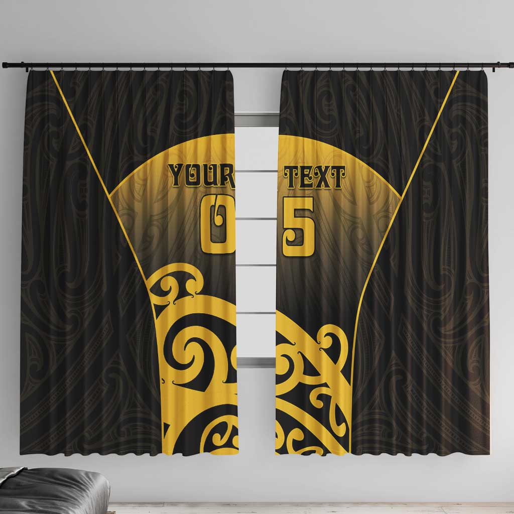 Custom Motueka High School Window Curtain Maori Koru Pattern