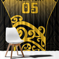 Custom Motueka High School Window Curtain Maori Koru Pattern
