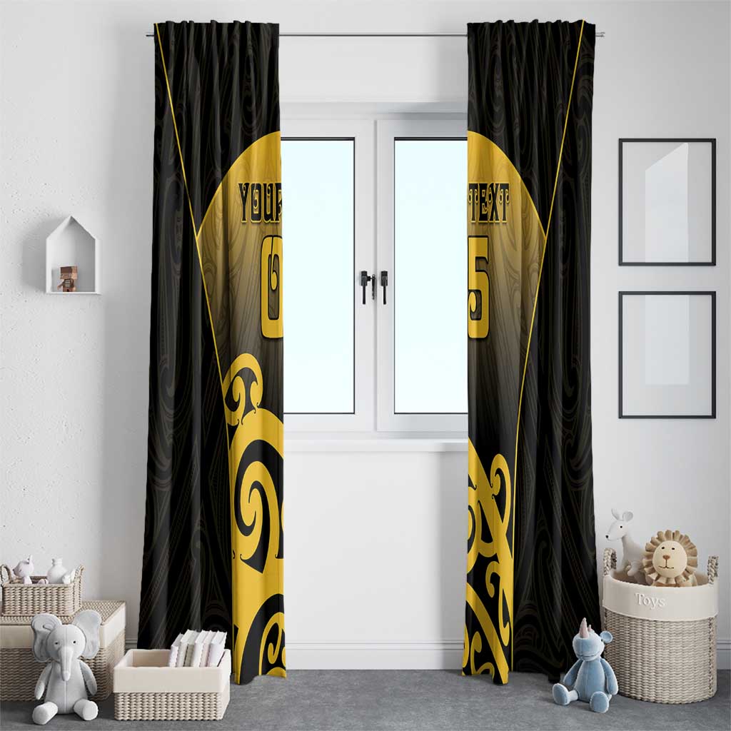 Custom Motueka High School Window Curtain Maori Koru Pattern