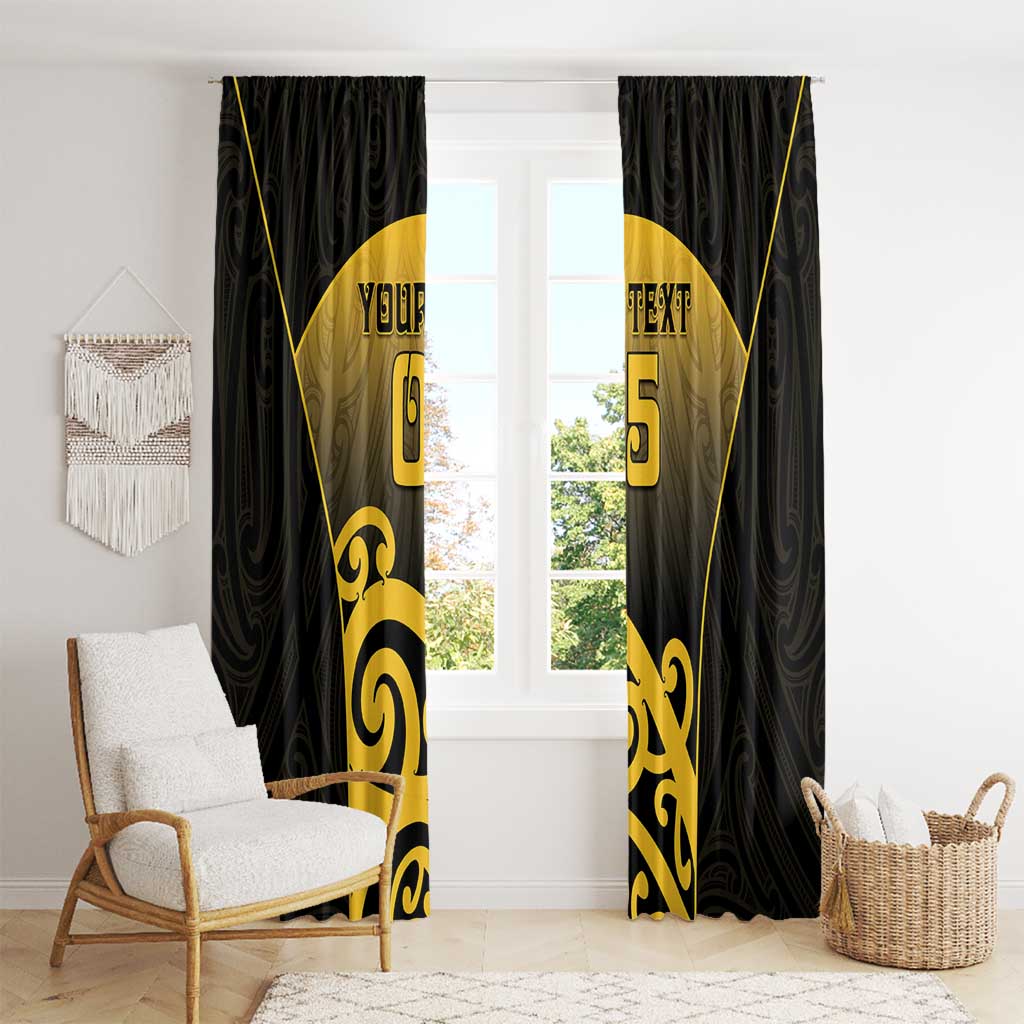 Custom Motueka High School Window Curtain Maori Koru Pattern