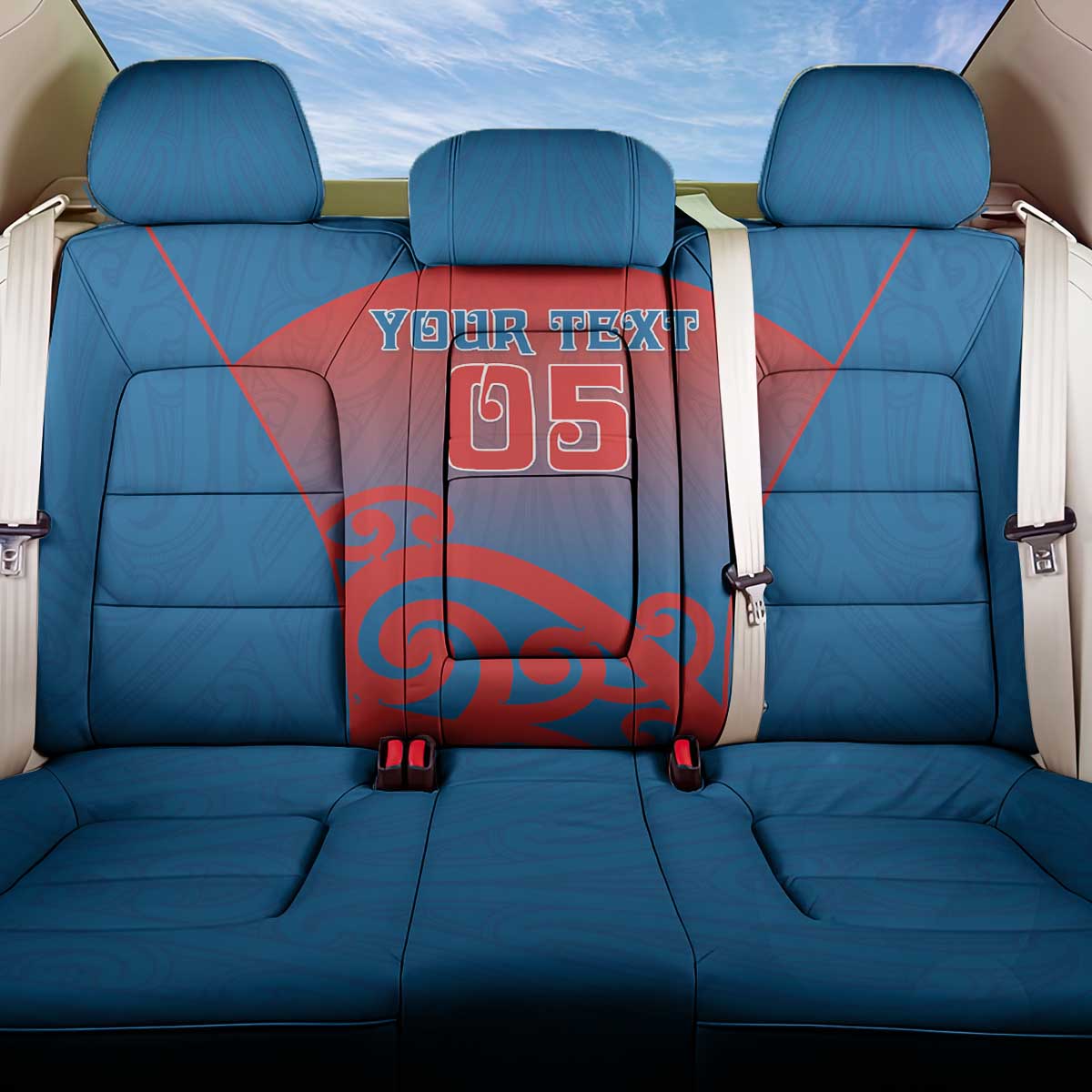 Custom St Joseph's Maori Girls' College Back Car Seat Cover Maori Koru Pattern