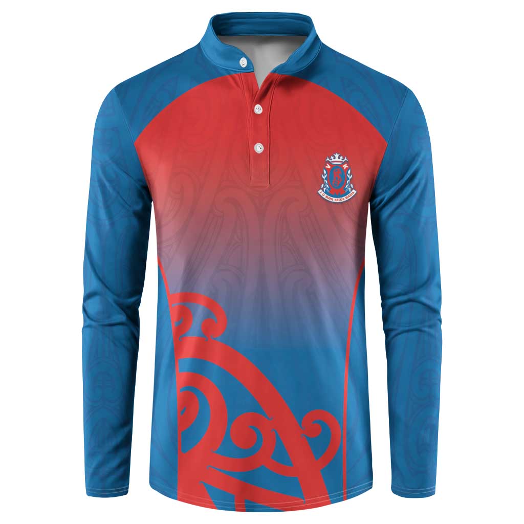 Custom St Joseph's Maori Girls' College Button Sweatshirt Maori Koru Pattern